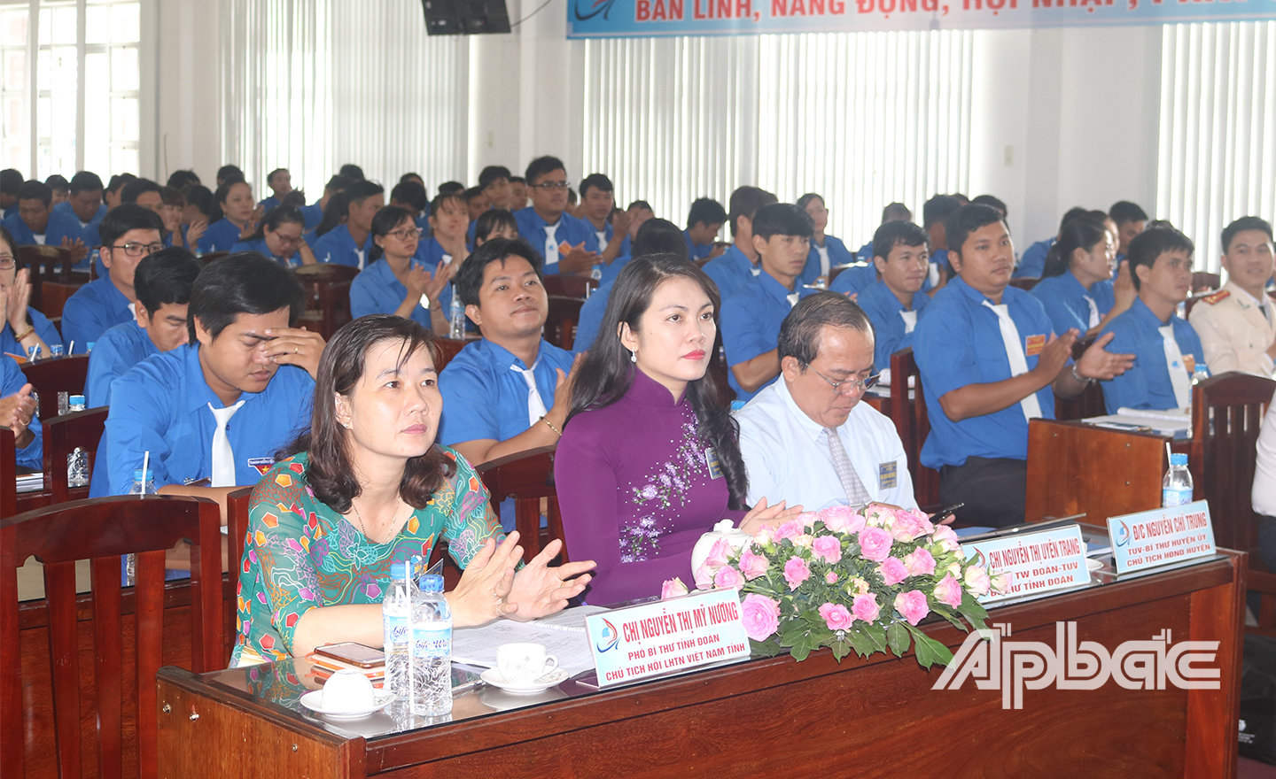 Các đại biểu tham dự Đại hội Hội LHTN huyện Gò Công Đông lần thứ VI - nhiệm kỳ 2019 - 2024.