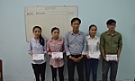 Báo Ấp Bắc: Trao học bổng cho sinh viên có hoàn cảnh khó khăn
