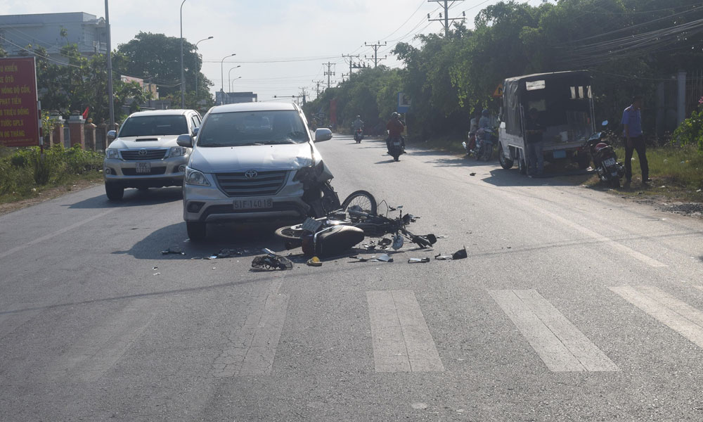 Hiện trường vụ tai nạn.