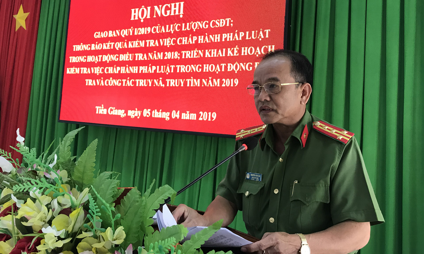 Đại tá Nguyễn Văn Tảo, Phó Giám đốc Công an tỉnh Tiền Giang