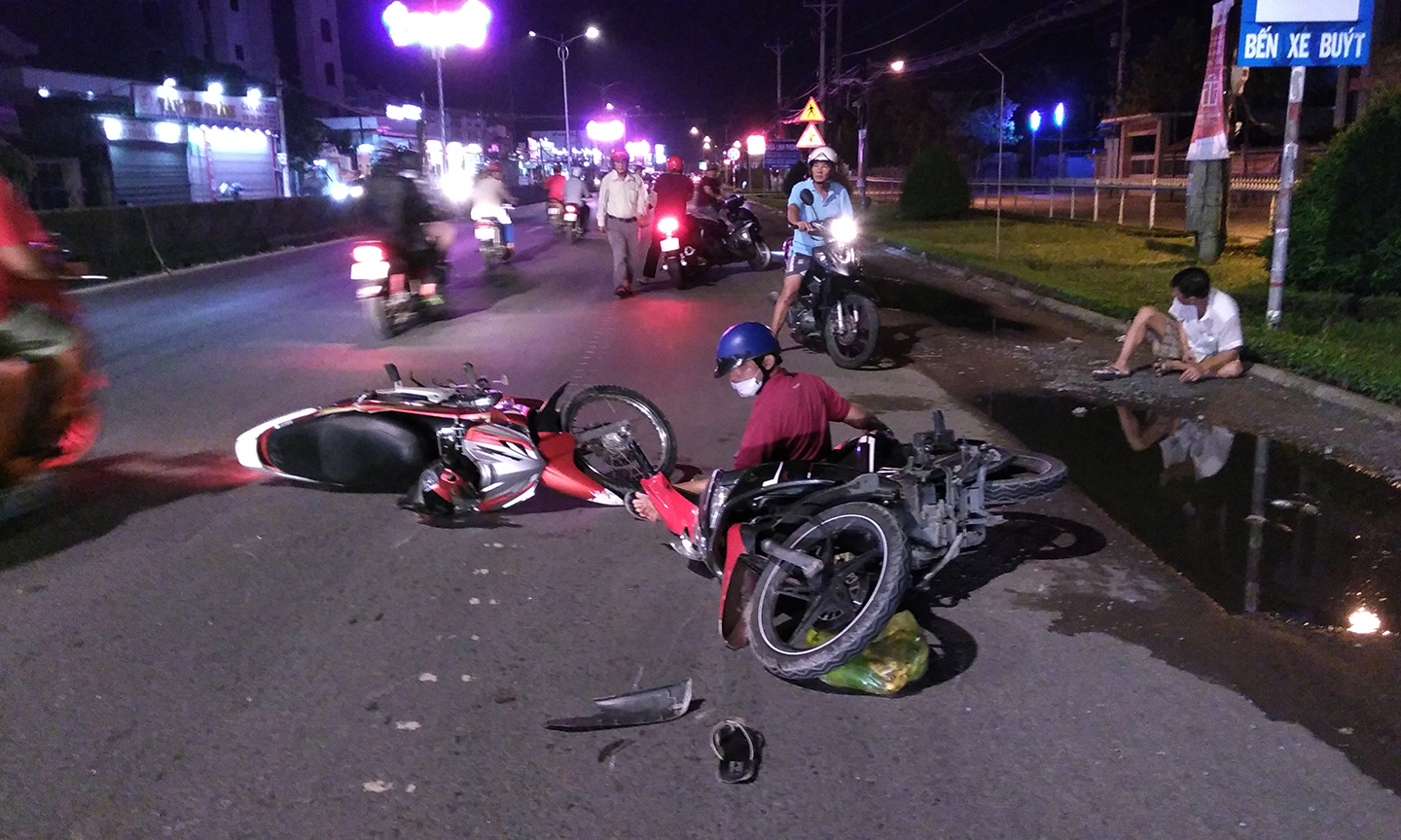Hiện trường vụ tai nạn.