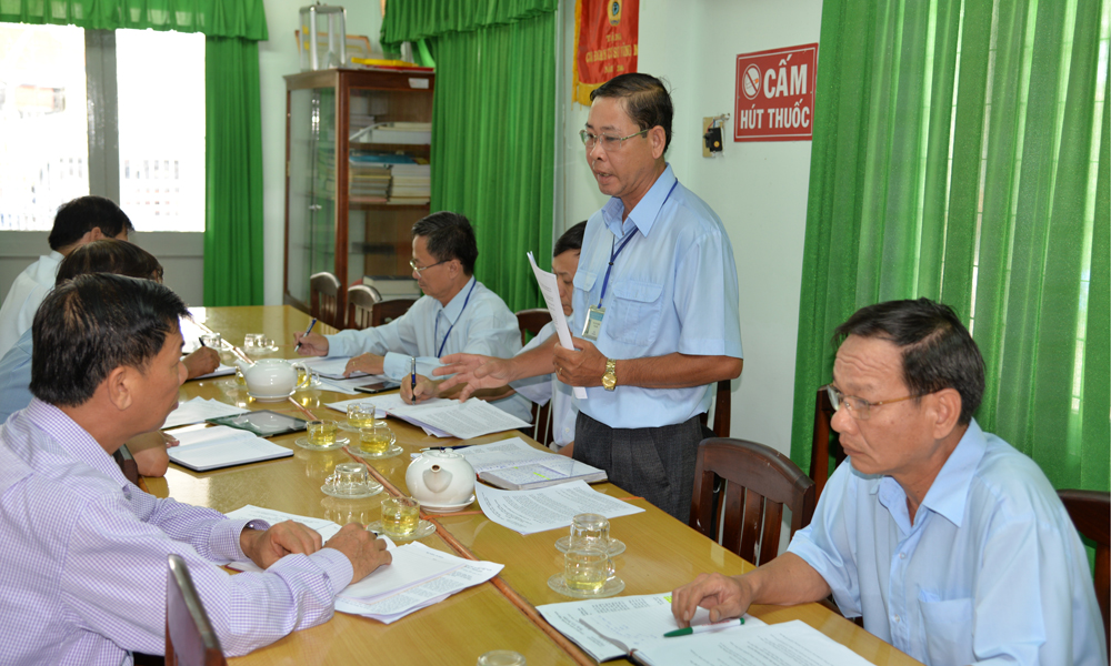 Ban Quản lý Cảng cá Tiền Giang báo cáo với Ban Giám đốc Sở NN&PTNT.