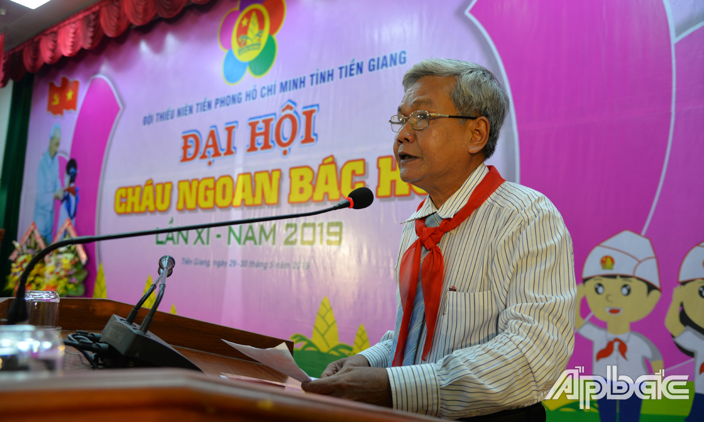 Đồng chí Trần Long Thôn phát biểu tại Đại hội