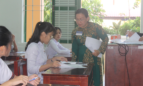 Hướng dẫn thí sinh điền thông tin. 