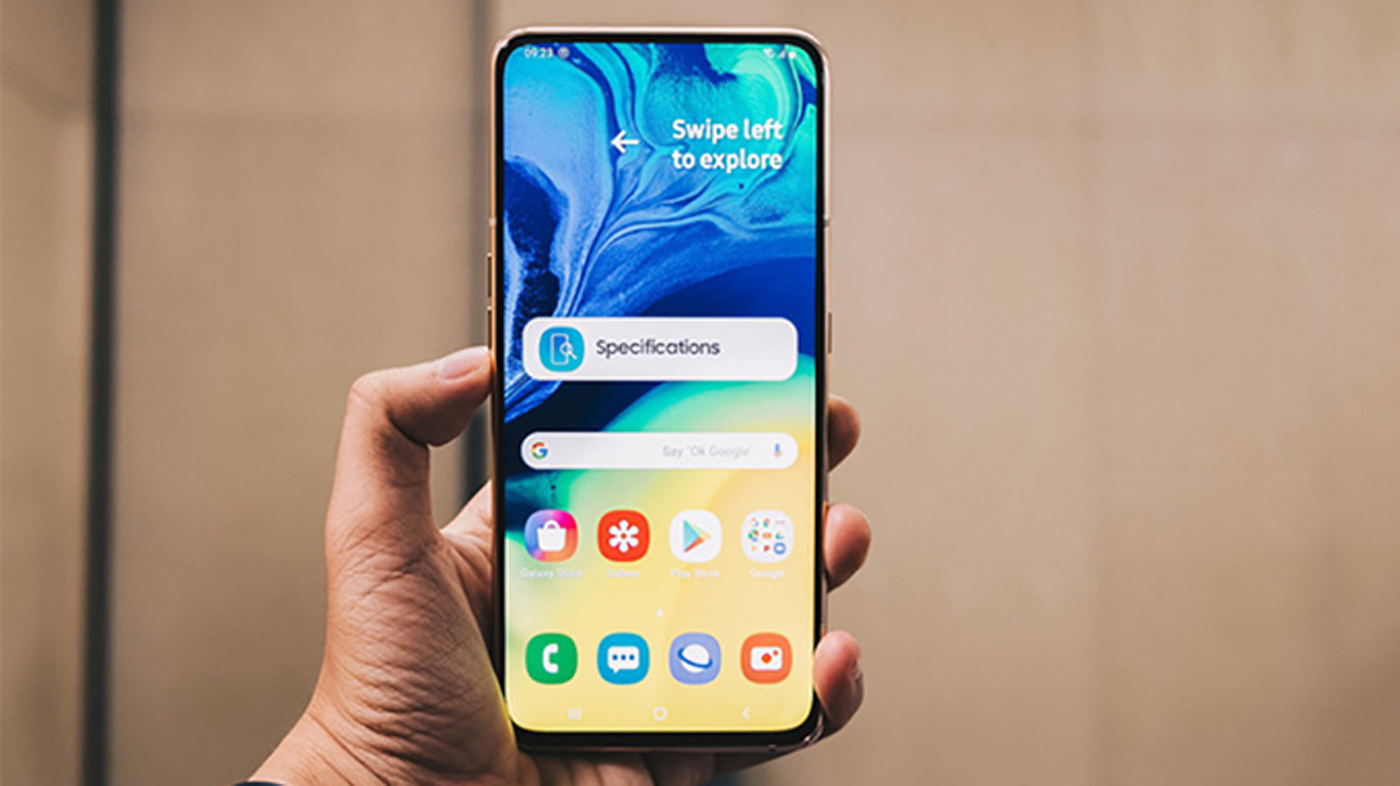 Galaxy A80 sở hữu màn hình tràn viền thật sự