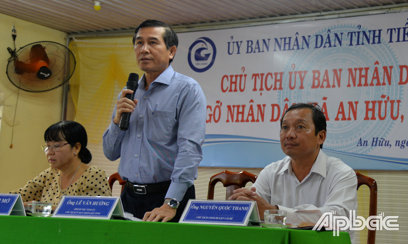 Chủ tịch UBND tỉnh phát biểu tại buổi gặp gỡ