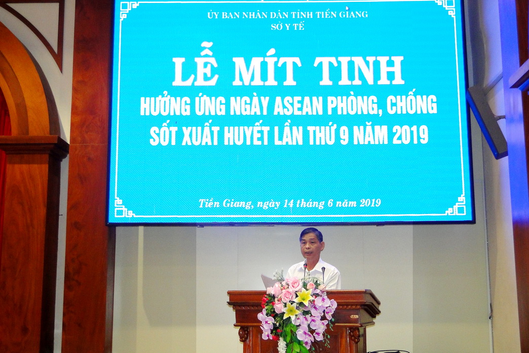 Ông Nguyễn Hữu Diệp, Phó Giám đốc Sở Y tế đã đến dự và phát biểu phát động