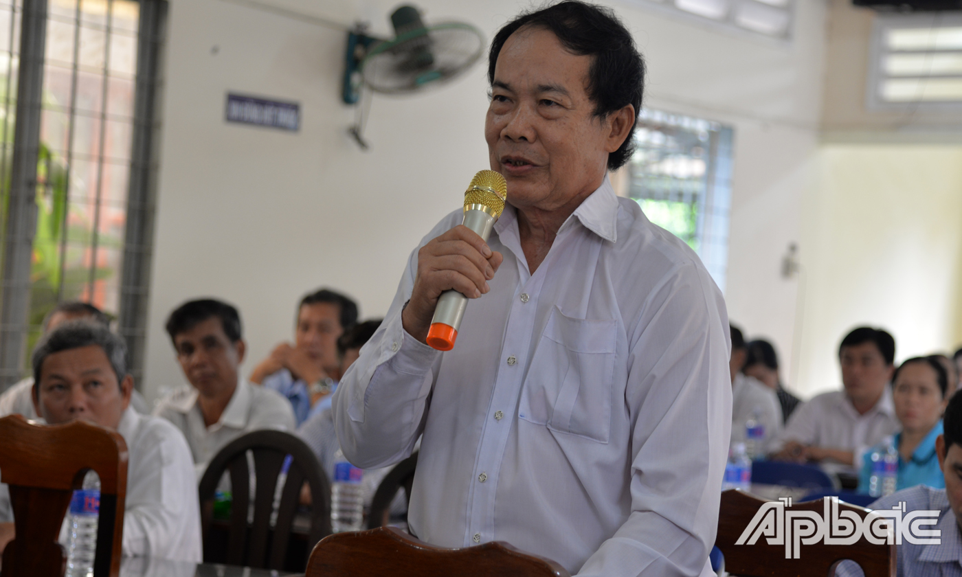 Cử tri T6an Phú Đông phát biểu ý kiến