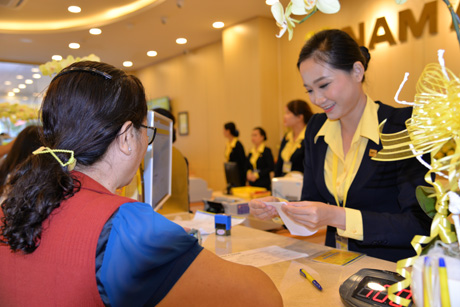 Giao dịch tại Nam A Bank Tiền Giang.