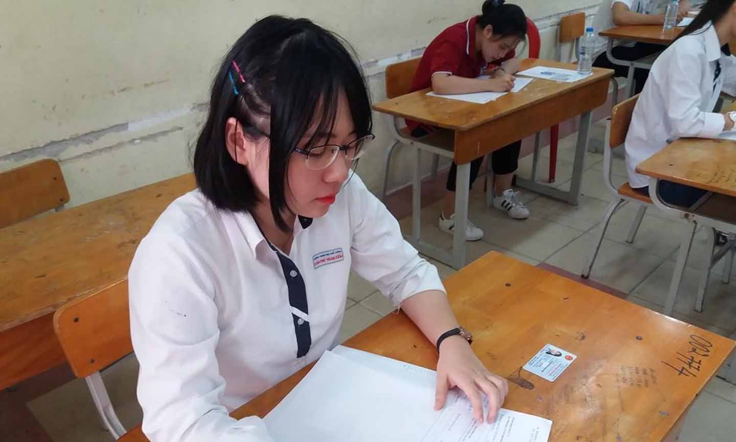Thí sinh dự thi Trung học phổ thông quốc gia. (Ảnh: Phạm Mai/Vietnam+)
