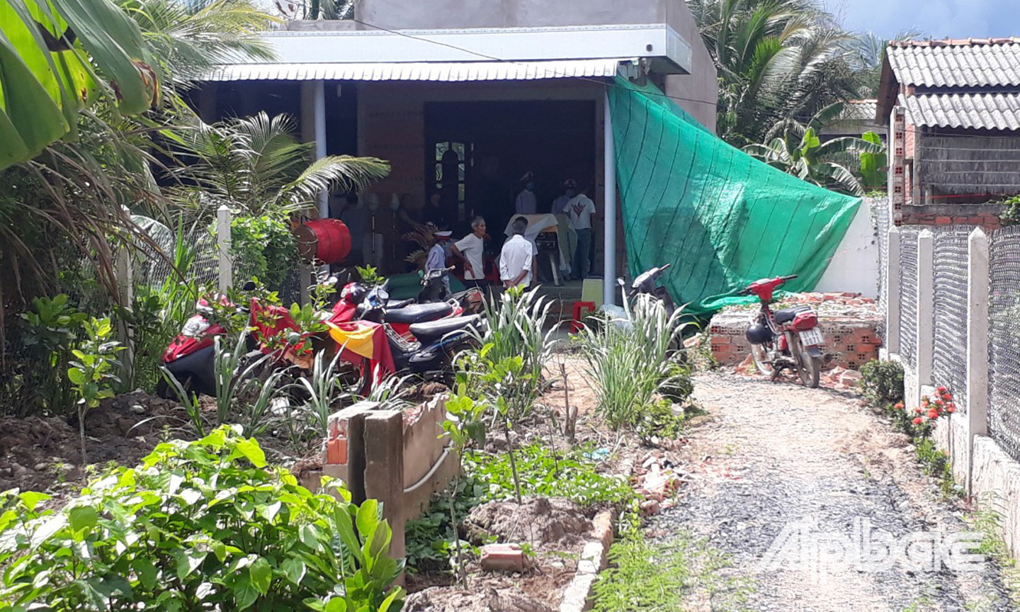 Ngôi nhà nơi xảy ra vụ việc.