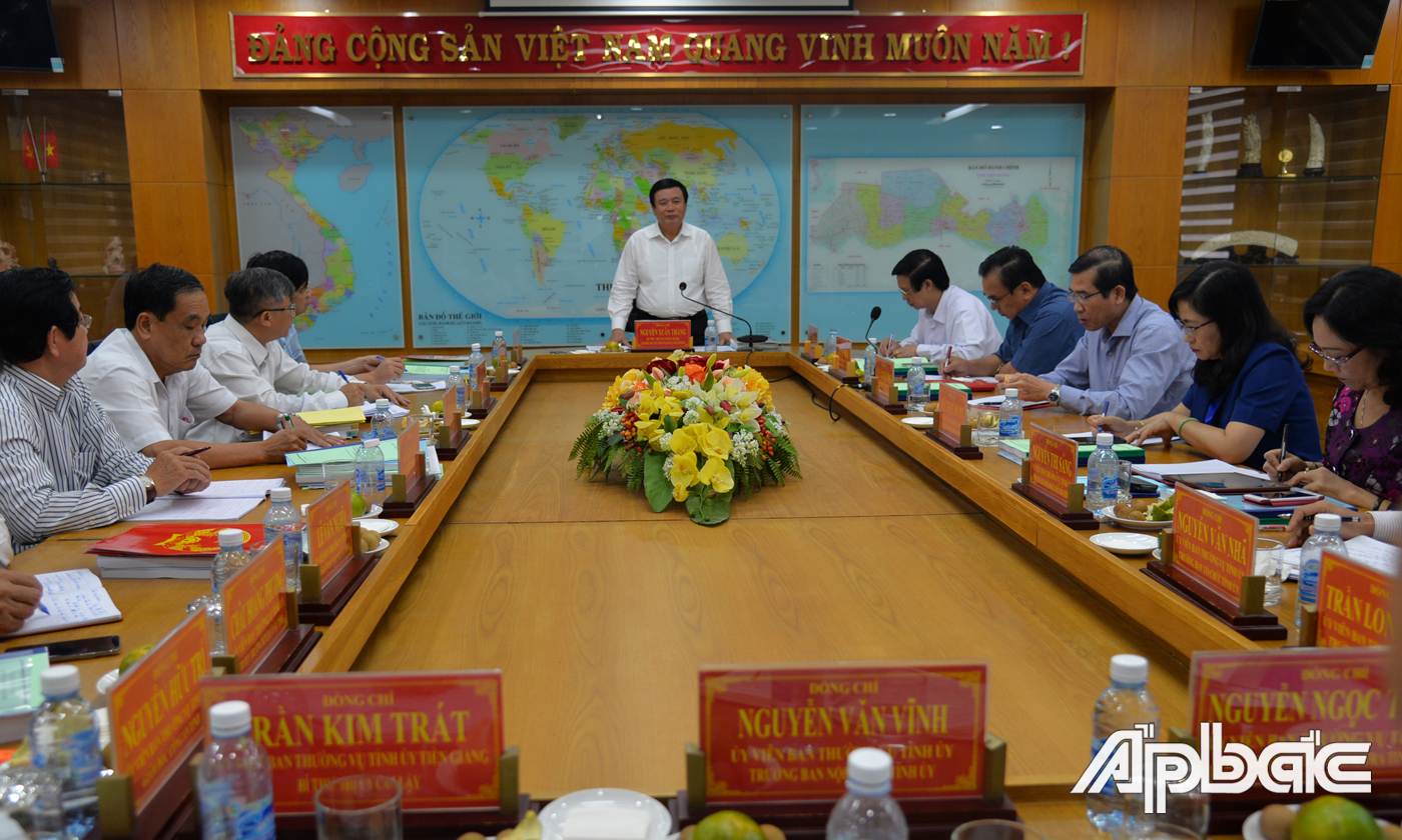 Đoàn kiểm tra của Ban Bí thư là việc tại Tiền Giang