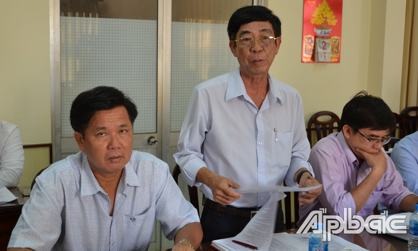 Huyện Cái Bè báo cáo tiến độ GPMB Dự án.