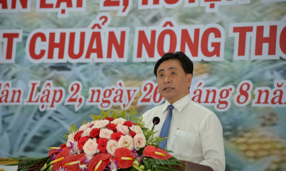 Đồng chí Trần Văn Dũng phát biểu tại buổi lễ.