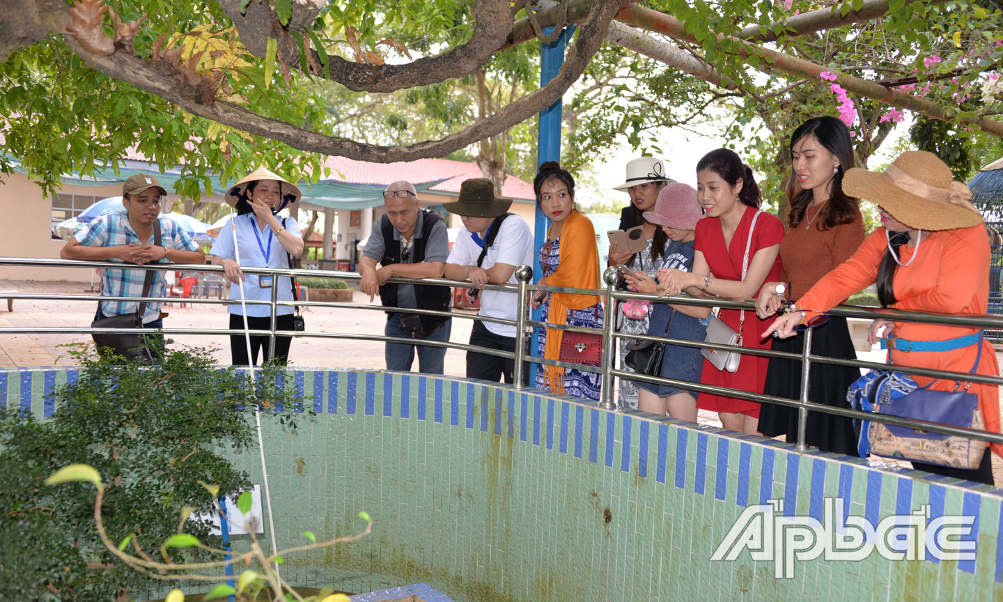 Du khách tham quan Trại rắn Đồng Tâm.