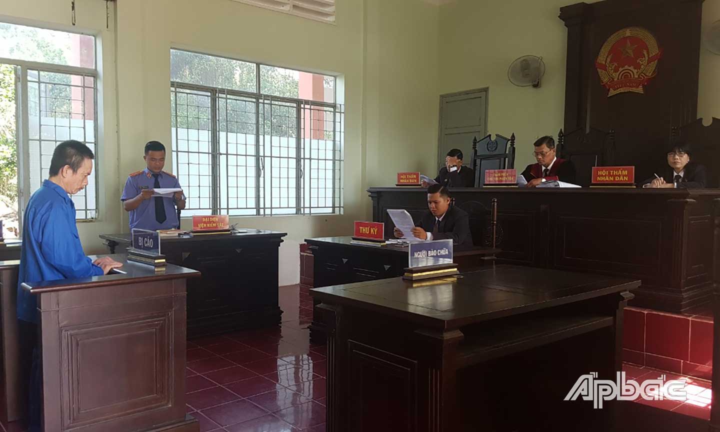 Bị cáo tại hội đồng xét xử.