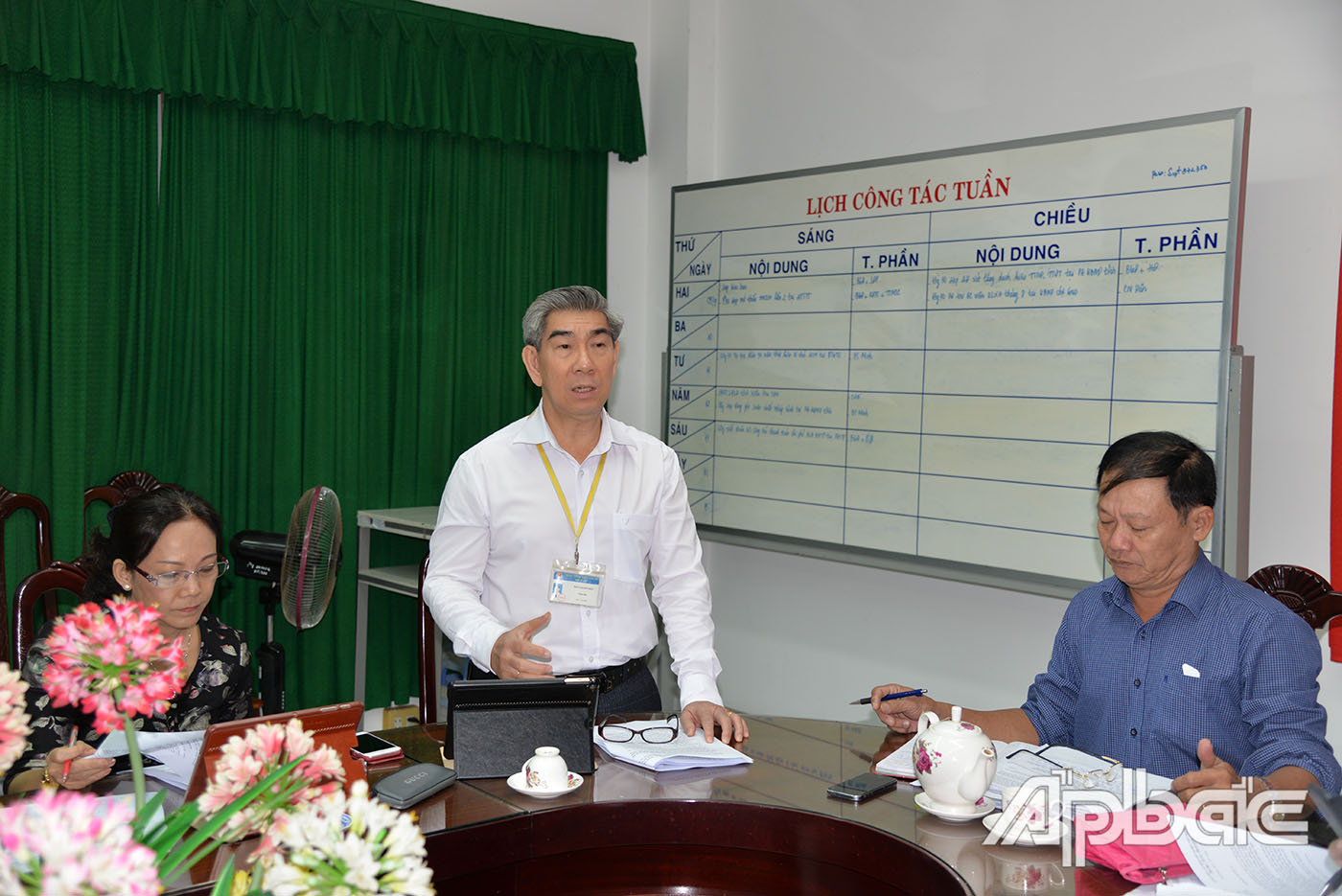 Lãnh đạo Sở Y tế phát biểu tại buổi làm việc