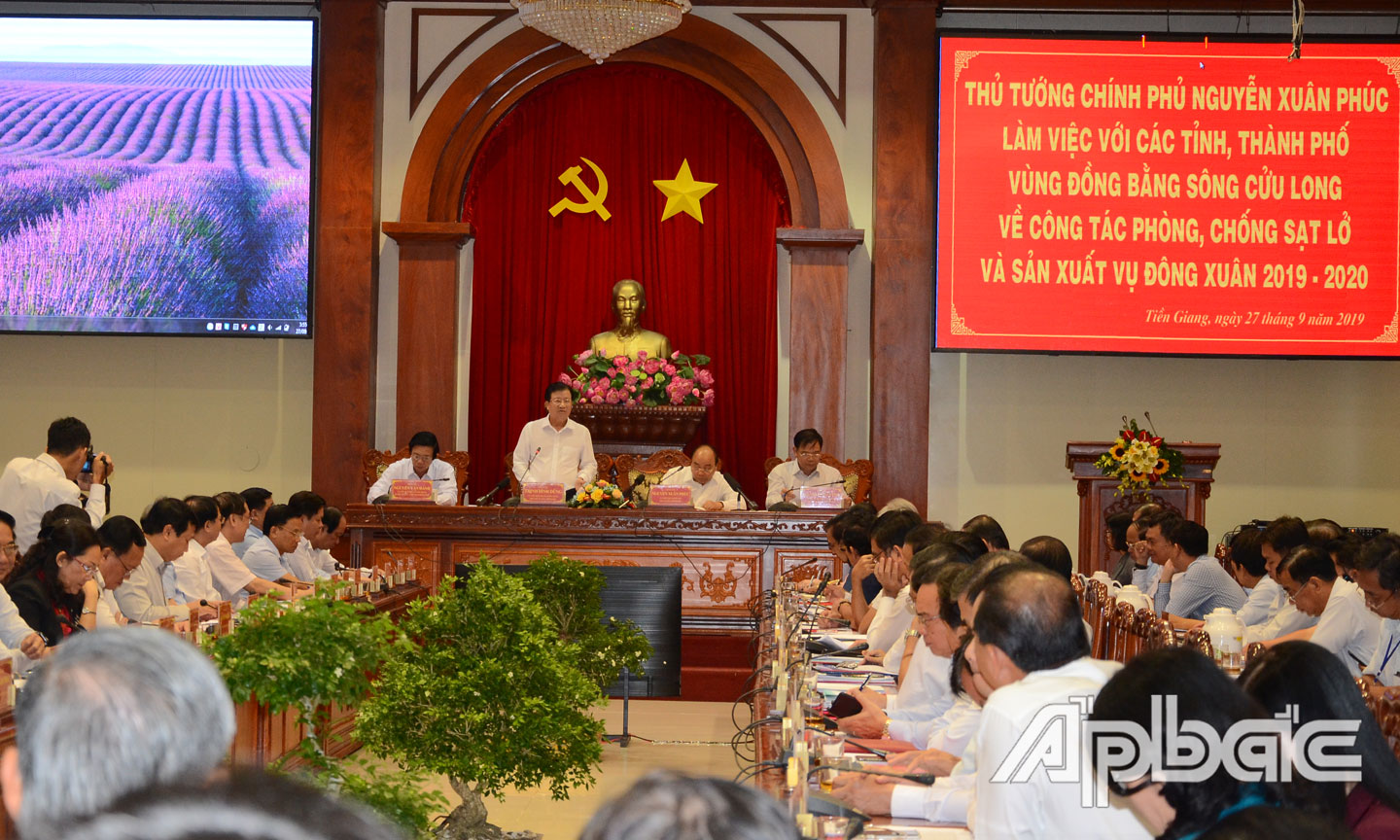 Phó Thủ tướng Trịnh Đình Dũng phát biểu tại buổi làm việc.