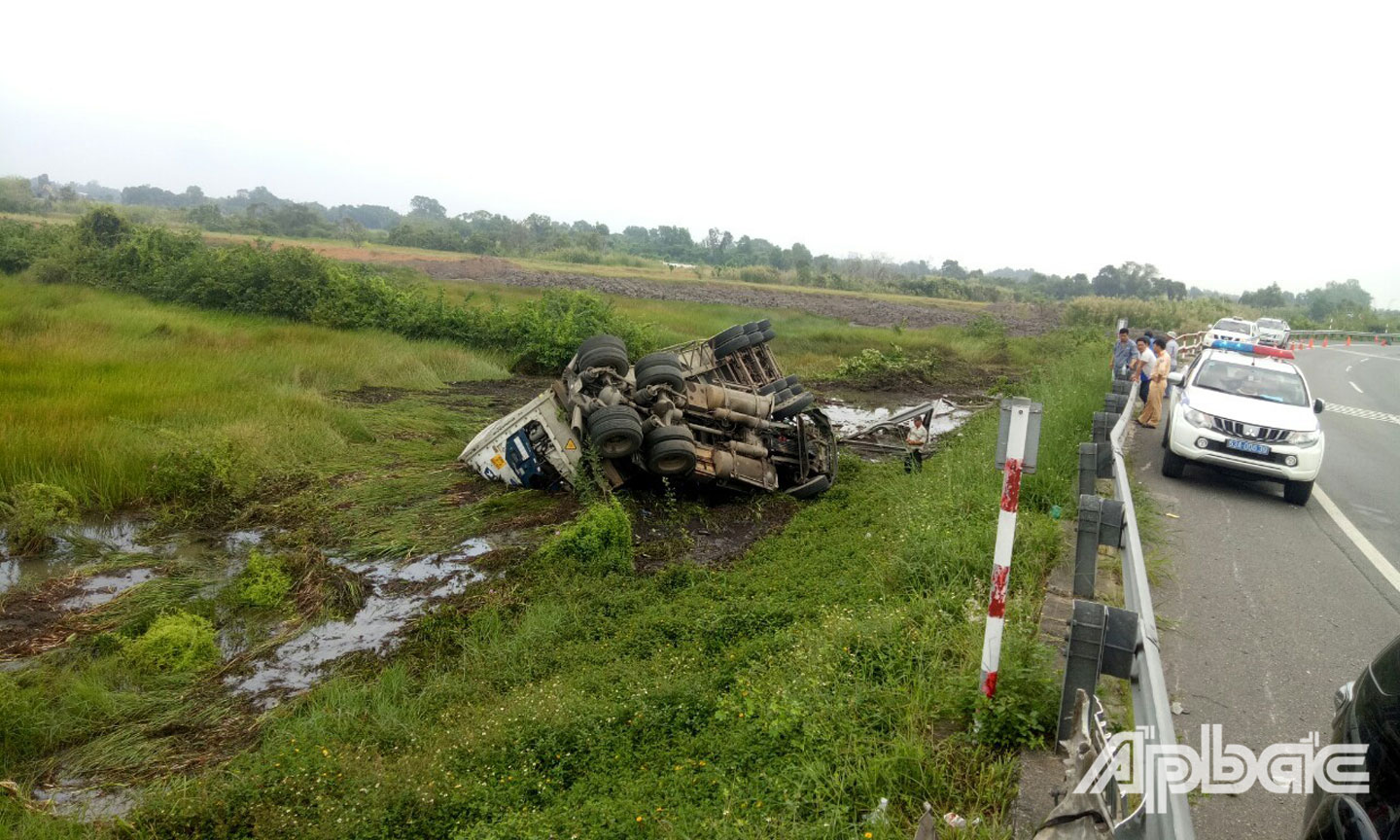 Hiện trường vụ tai nạn.