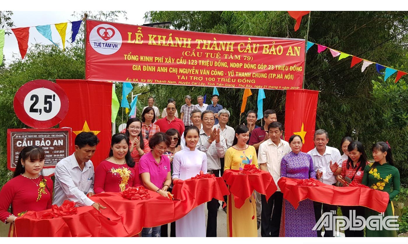Khánh thành cầu Bảo An, ấp 9A  xã Mỹ Thành Nam