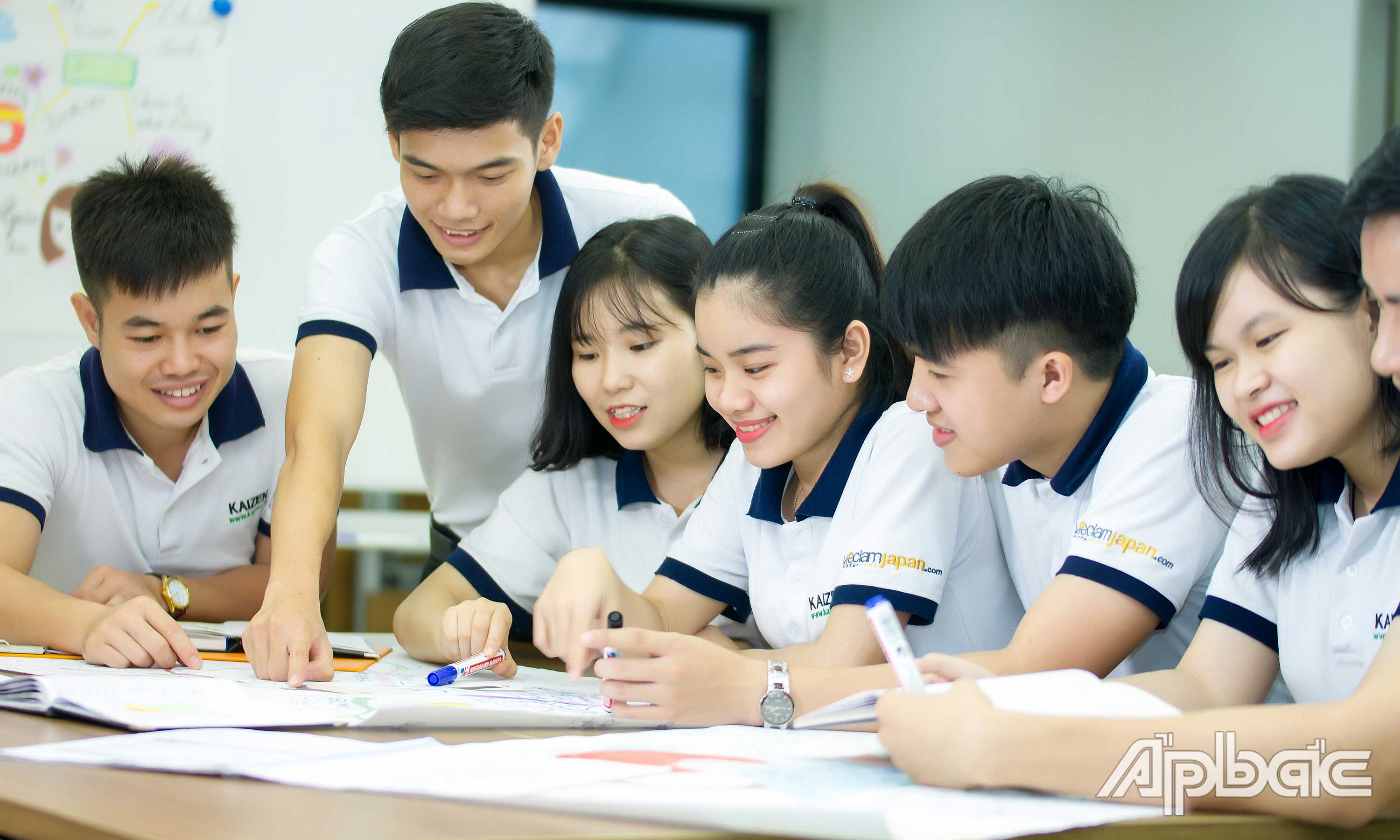 Học viên học tiếng Nhật chuẩn bị xuất khẩu lao động sang Nhật Bản. Ảnh: Phương Anh