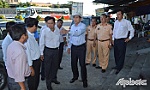 Chủ tịch UBND tỉnh Tiền Giang Lê Văn Hưởng kiểm tra nút giao Thân Cửu Nghĩa