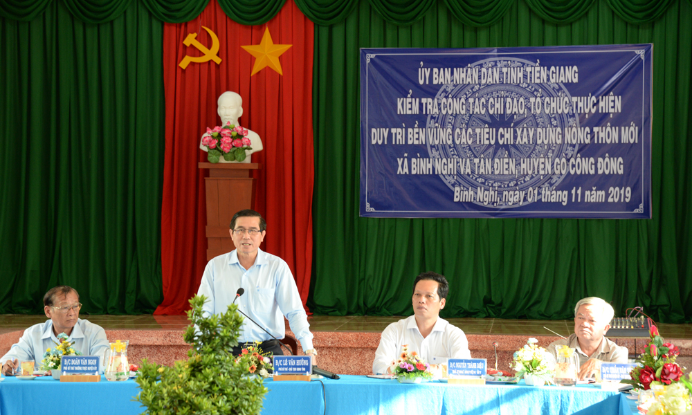 Đồng chí Lê Văn Hưởng kết luận tại buổi kiểm tra.