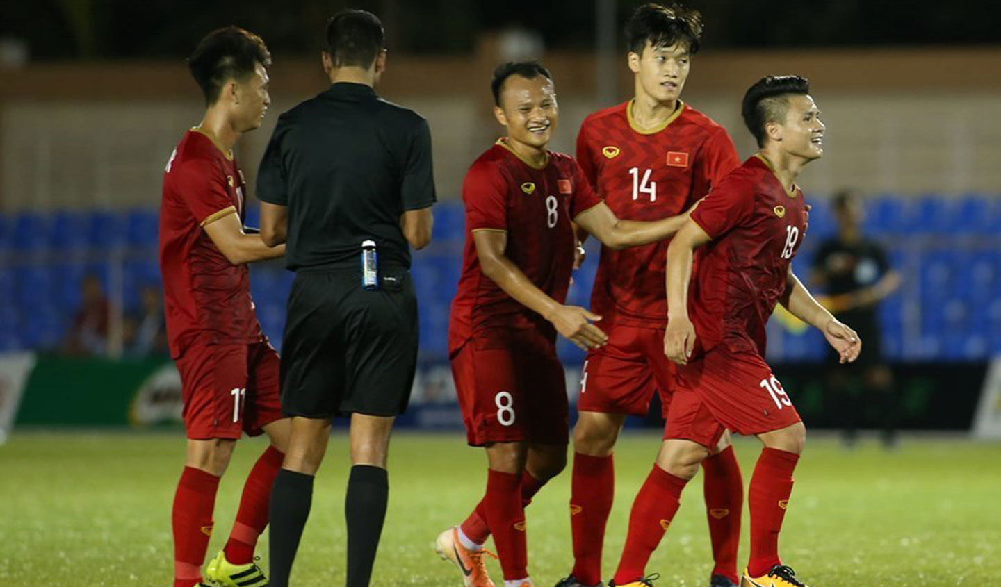 U22 Việt Nam đang có những bước tiến “chắc chắn” tại SEA Games 30.  	Ảnh: Vietnamnet.vn