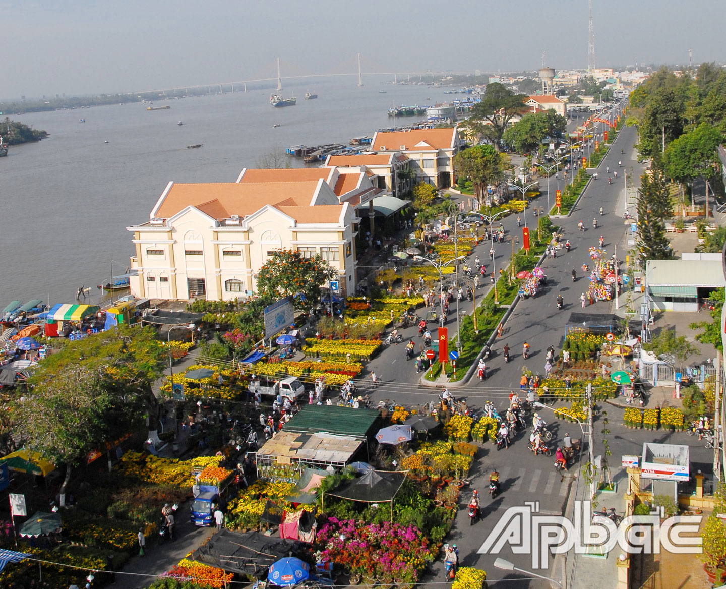 Một góc Mỹ Tho - thành phố xinh tươi bên sông Tiền. 	                                                                                                                                                                      Ảnh: DUY NHỰT