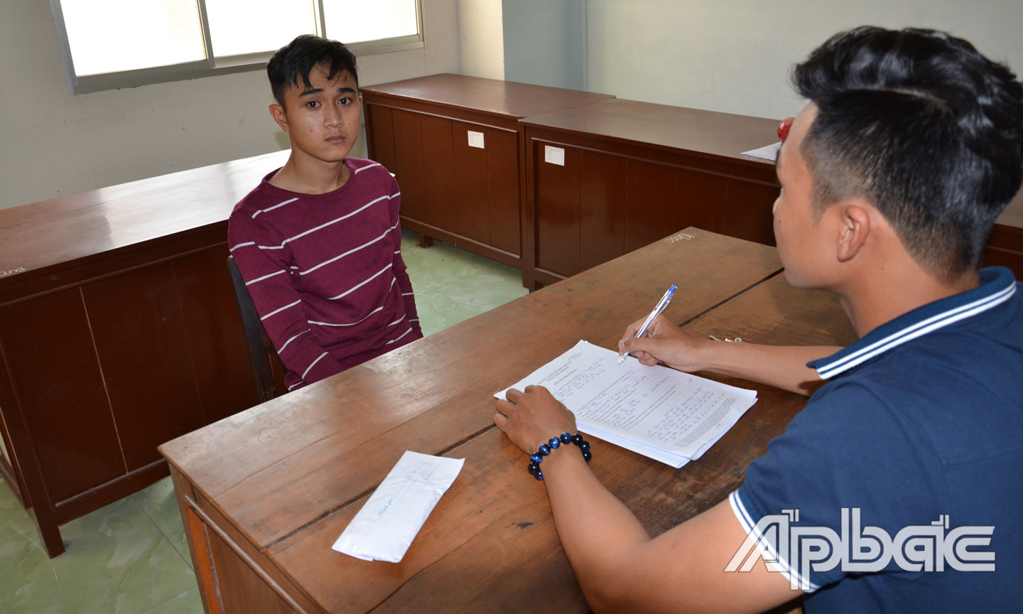 Lực lượng Công an làm việc với đối tượng Anh.
