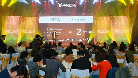 Quang cảnh buổi ra mắt của Appnews Việt Nam.