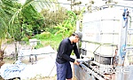 Nông dân chủ động lấy nước cứu cây