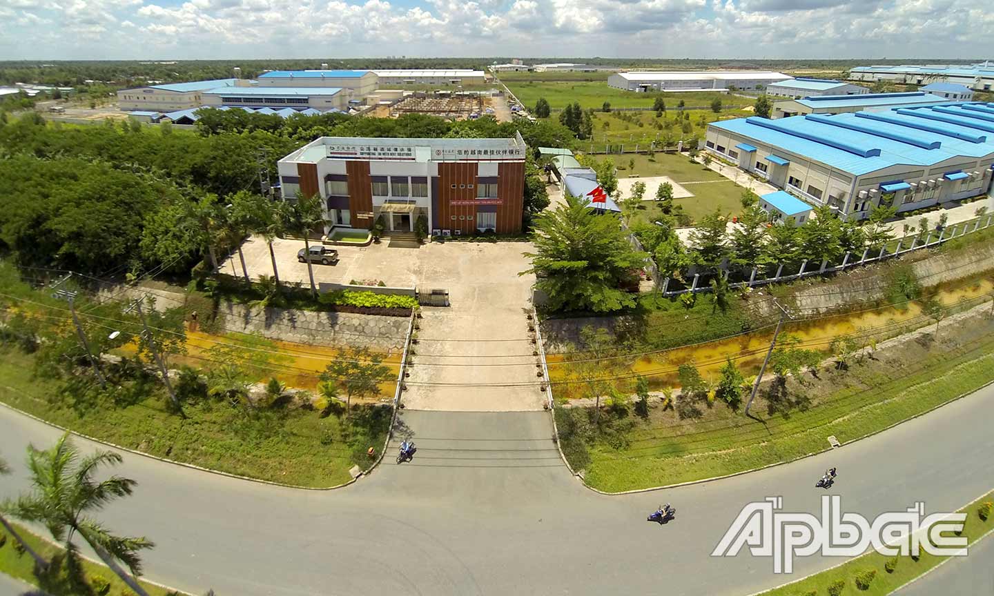 Đảng bộ tỉnh lãnh đạo đẩy mạnh công nghiệp hóa, hiện đại hóa trên lĩnh vực kinh tế đạt nhiều thành quả quan trọng, góp phần đưa tỉnh nhà ngày càng phát triển. (trong ảnh: Khu công nghiệp  Long Giang, huyện Tân Phước ngày càng phát triển).                                                                                                                                                                                                                                                             Ảnh:  HỮU NGHỊ