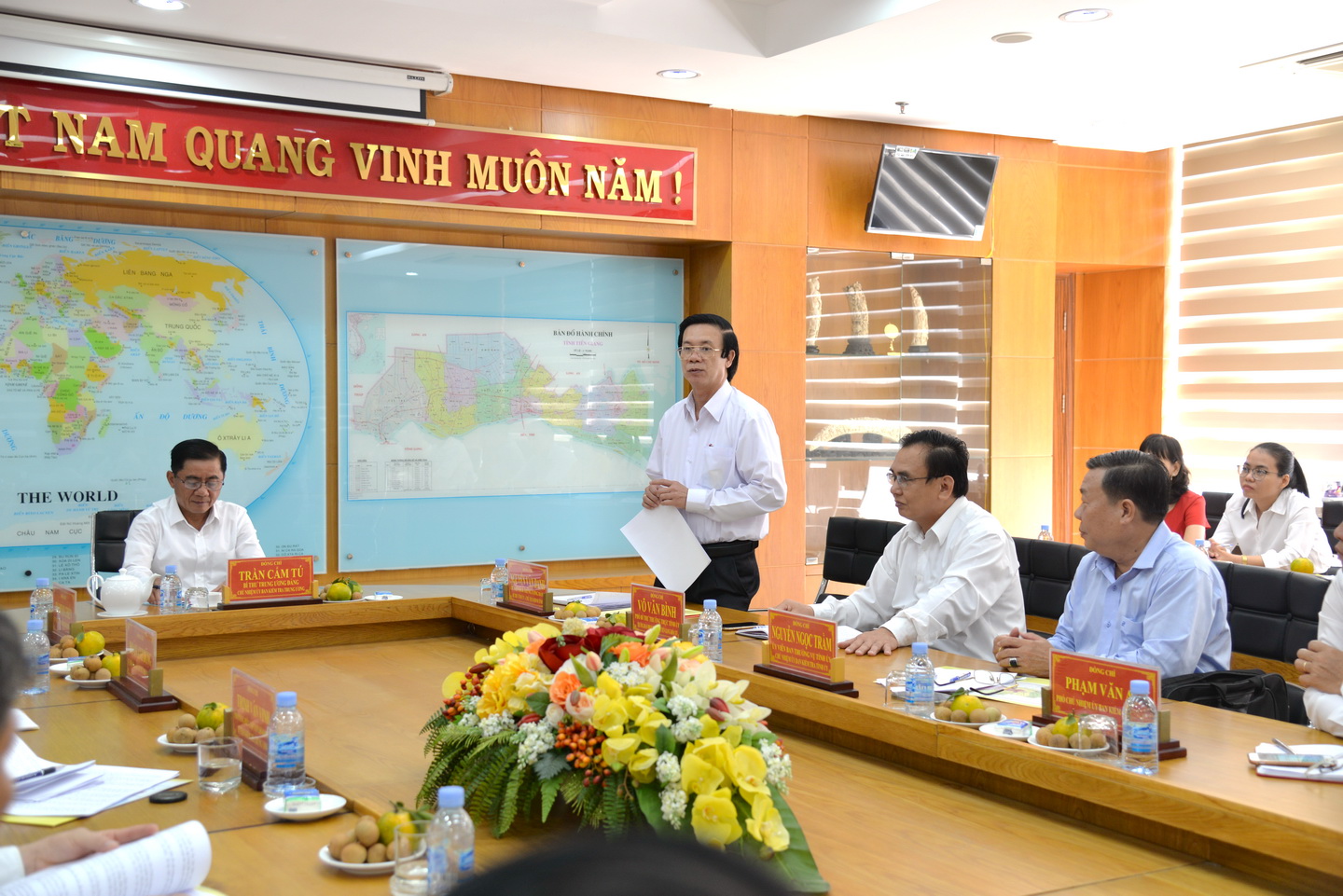 Đồng chí Nguyễn Văn Danh phát biểu tiếp thu chỉ đạo của đồng chí Chủ nhiệm Ủy ban Kiểm tra Trung ương