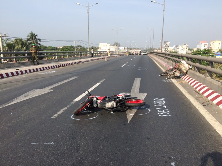 Hiện trường vụ tai nạn.