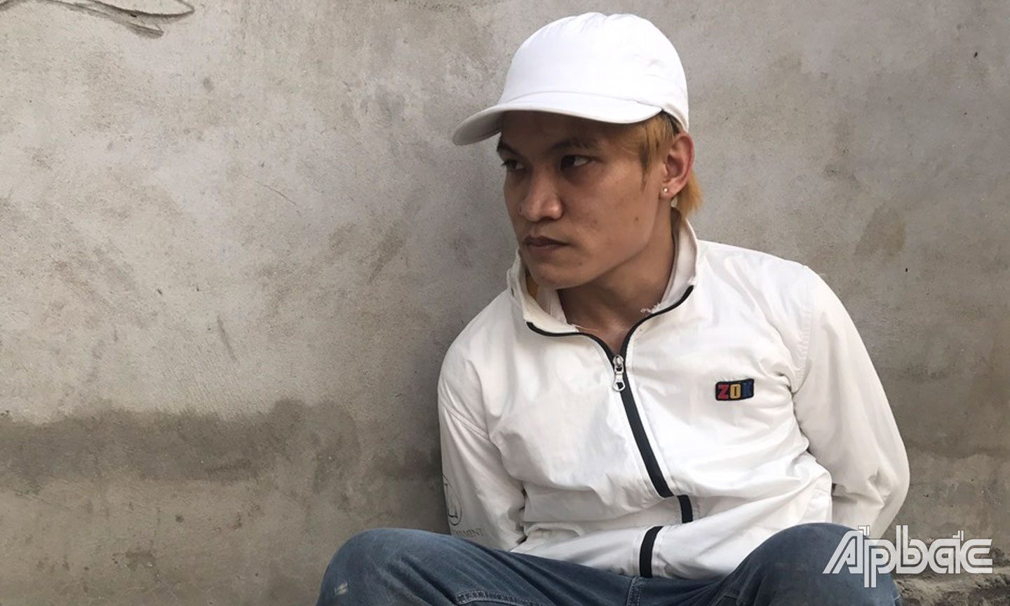 Đối tượng Hậu bị bắt giữ.