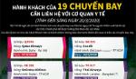 Hành khách của 19 chuyến bay cần liên hệ với cơ quan y tế