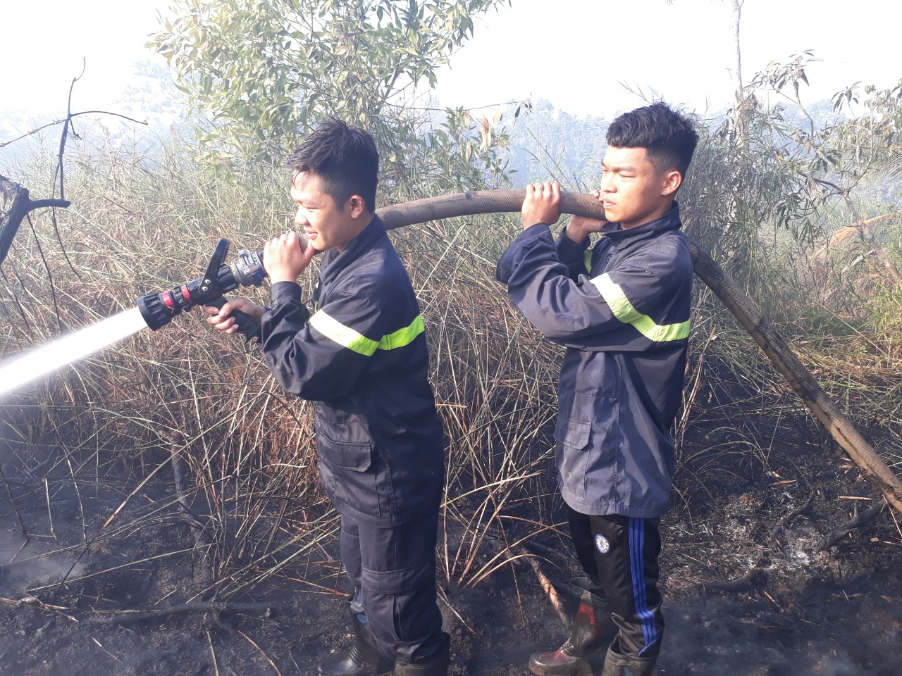 Hiện trường vụ cháy.