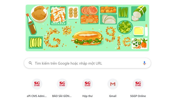 Hình ảnh bánh mì được Google đưa thành hình Doodle ở 12 quốc gia từ ngày 24-3-2020
