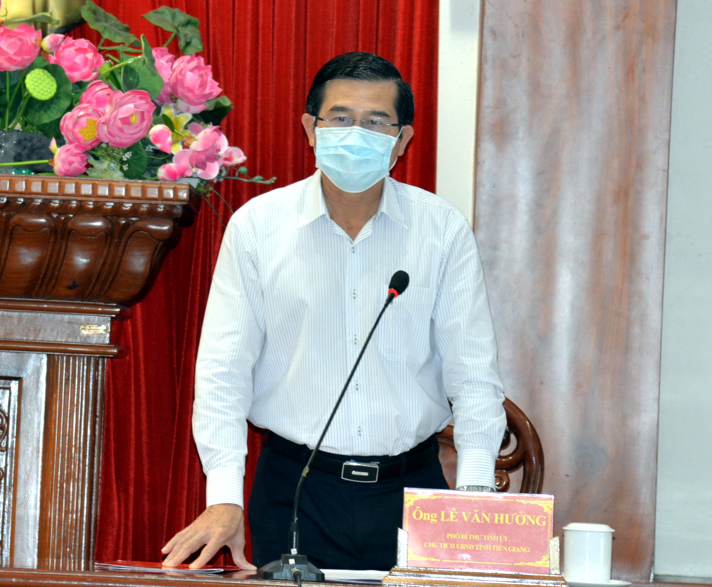 Chủ tịch UBND tỉnh Lê Văn Hưởng phát biểu chỉ đạo