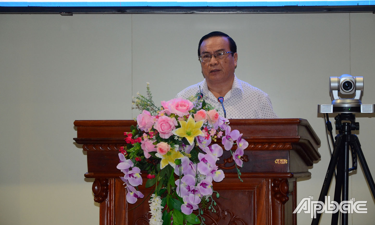 Phó Chủ tịch UBND tỉnh Phạm Anh Tuấn phát biểu tại hội nghị.