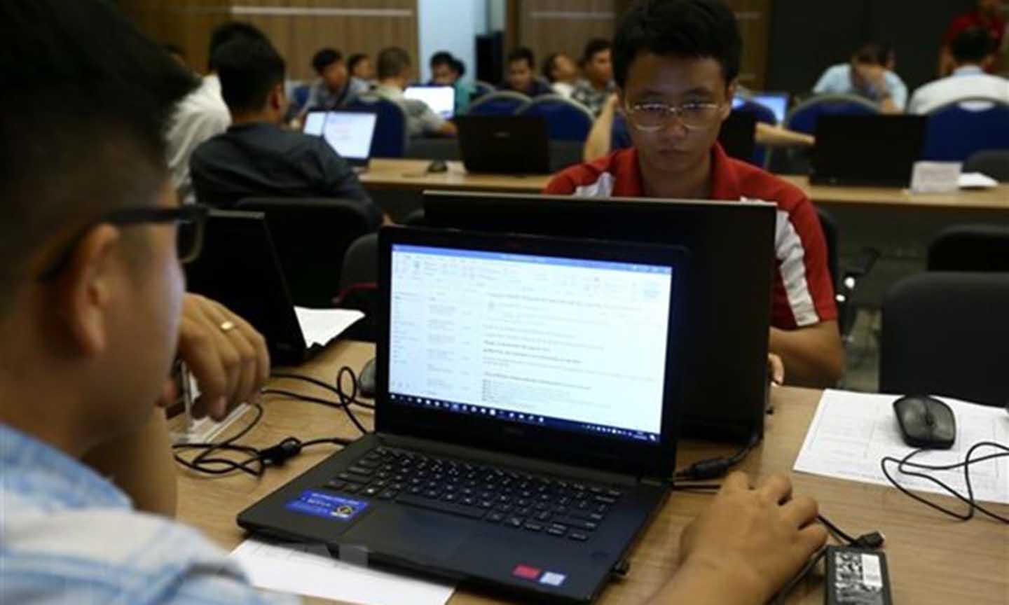 Diễn tập ứng cứu sự cố an toàn thông tin mạng năm 2019 tại Việt Nam. (Ảnh minh họa: Minh Quyết/TTXVN)