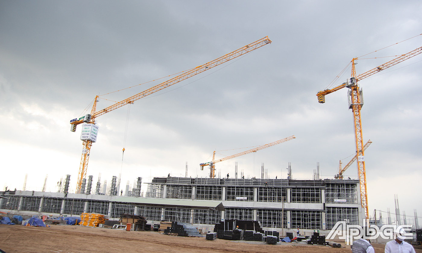 Dự án Bệnh viện Đa khoa tỉnh Tiền Giang hoàn thành theo đúng tiến độ đề ra.