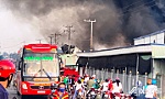 Tạm giữ đối tượng liên quan đến vụ cháy công ty sản xuất bao xốp trái cây ở Cái Bè