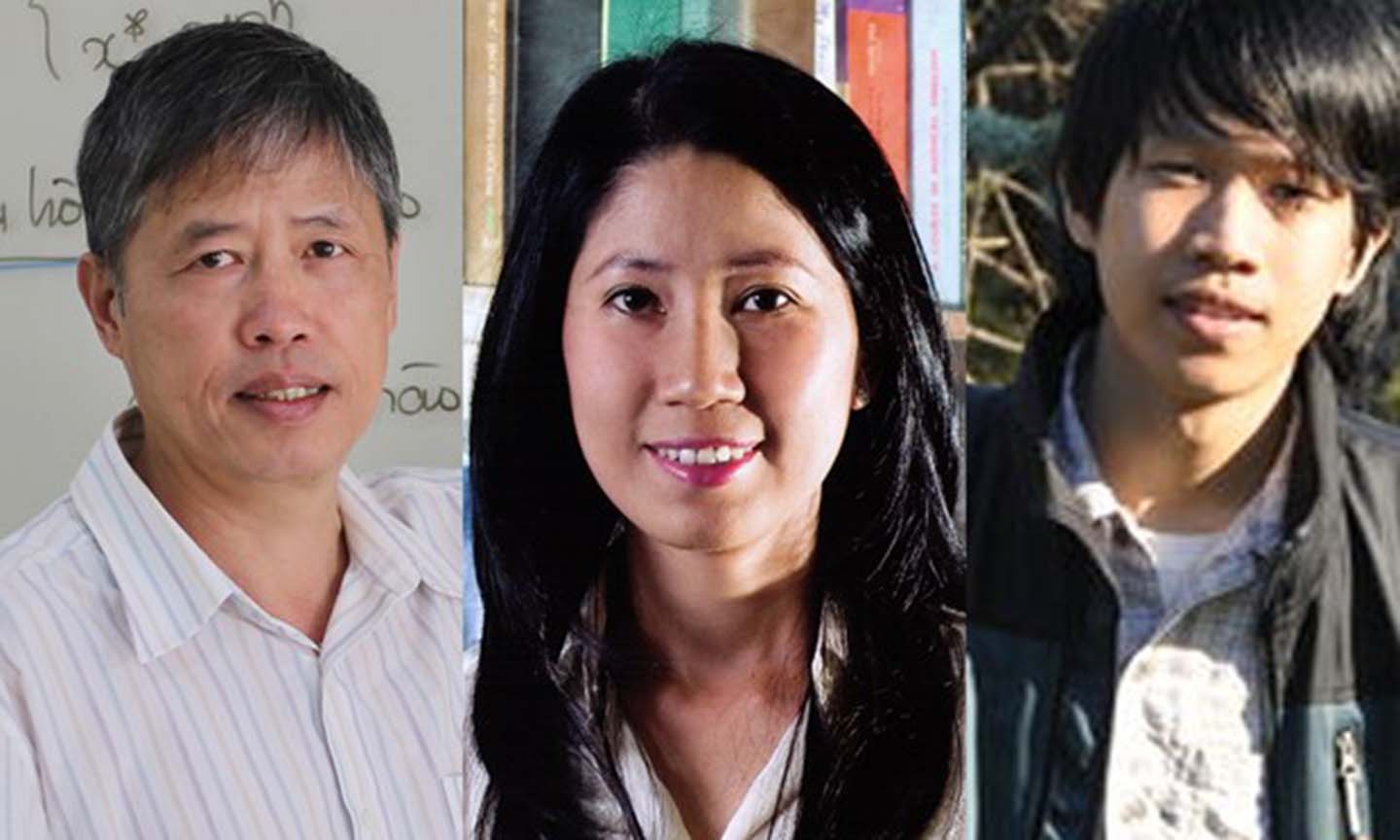 Ba nhà khoa học sẽ được vinh danh tại gải thưởng Tạ Quang Bửu năm 2020. Từ trái qua gồm: PGS. TS. Phạm Tiến Sơn, PGS, TS. Vương Thị Ngọc Lan và TS. Nguyễn Trương Thanh Hiếu. (Ảnh: Bộ Khoa học và Công nghệ)