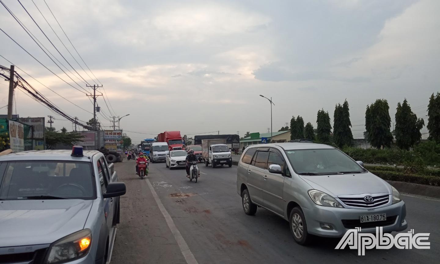 Hiện trường vụ tai nạn.