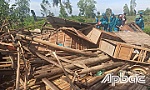 Huyện Tân Phước: Lốc xoáy làm sập, tốc mái 42 căn nhà