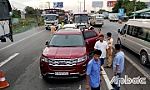 4 ô tô va chạm liên hoàn trên đường dẫn cao tốc