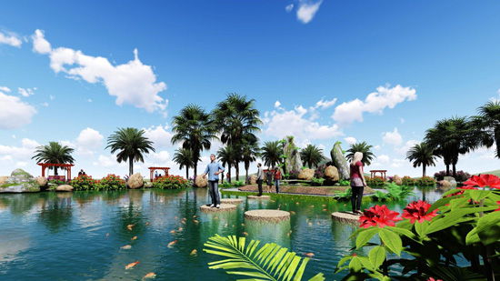 Một góc đảo Ngọc của KDL điện mặt trời An Hảo được Sao Mai đem vào khai thác nhằm phát triển chuỗi dịch vụ - du lịch