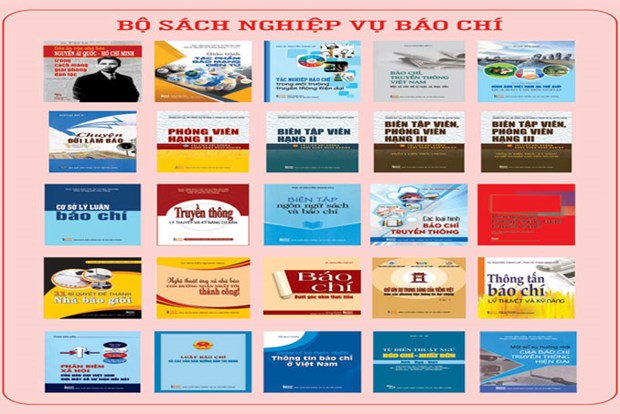 Bộ sách về nghiệp vụ báo chí gồm 26 đầu sách.